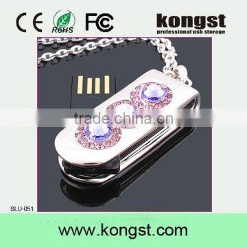 Metal usb filled with diamand ,Jewelry diamond usb flash drive 2.0,Usb memory stick