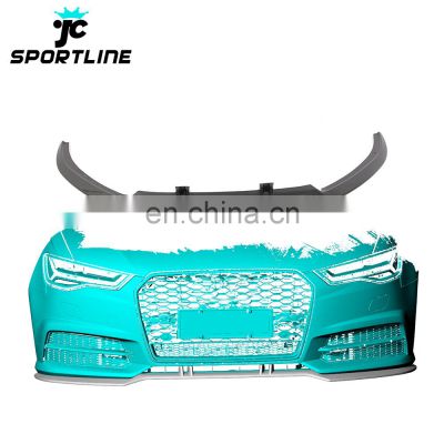 S6 Car Bumper Carbon Fiber Front Splitter Lip for Audi A6 C7 SLINE 16-18