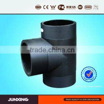 HDPE Pipe Fittings Long Spigot Moulded Equal Tees for butt welding