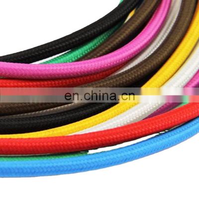 Tonghua High Quality Vintage Round Electrical Wire Color Textile Cable Retro 2*0.75mm Cord Braided Pendant Light Lamp Wire