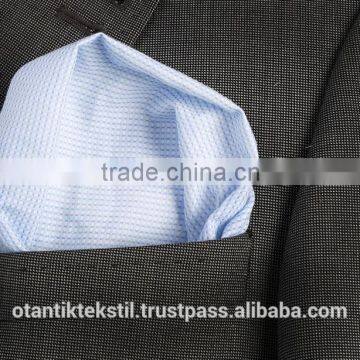 Blue White Striped Custom Pocket Square, Manufactoring Hankercheif,