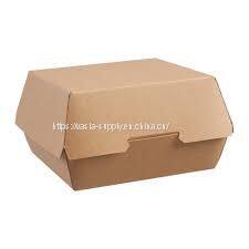 Eco friendly corrugated cardboard clamshell boxes food packaging china kraft recyclable boxes