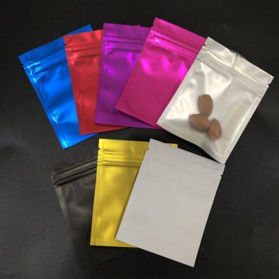 Wholesale Smell Proof Custom Printed Zip Lock Small 3 Side Sealed Pouch Laminated Aluminum Foil Sachet photo-5