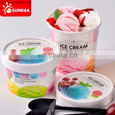 Biodegradable custom printed PLA coated paper ice cream cup