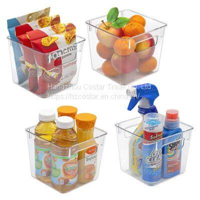 Plastic Storage Bins Clear Pantry Organizer Box Bin Containers for Organizing Kitchen Fridge, Food, Snack Pantry Cabinet, Fruit, Vegetables photo-2