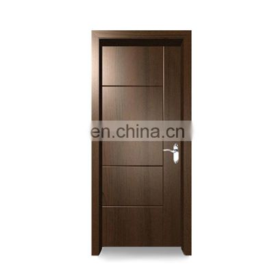 new design walnut wood front door single leaf flush door