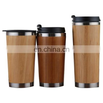 Hot Sale Insulated Bamboo Stainless Steel Wine Tumbler Cup