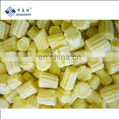 Sinocharm BRC Certified 2 - 4cm / 1 - 3 cm  Cut IQF Frozen Baby Corn Fresh