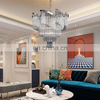 HUAYI High Performance Chandelier Crystal Lamp Indoor Hotel Decoration Customized Crystal LED Chandelier Light