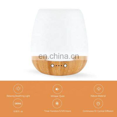 Wholesale Hotel Lobby Room Tabletop Electric Bamboo Ceramic Air Humidifier Nano Cool Mist Ultrasonic Essential Oil Diffusers photo-4
