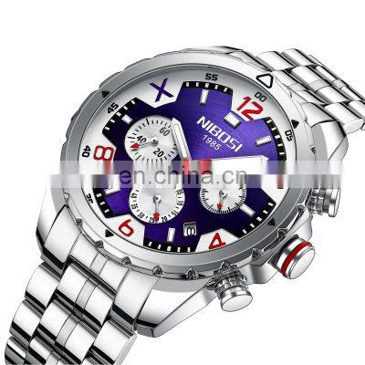 NIBOSI New Brand Quartz Watch Men Sport Watches Men Steel Band Military Clock Waterproof Gold Wrist Mens Watch Relogio Masculino photo-2