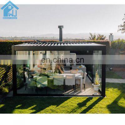 Rainproof Opening And Closing Roof Pergola Garden Gazebo Aluminum Louver Pergola