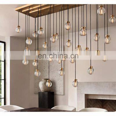 Modern Luxury New Pearl Linear Hanging Crystal Chandelier for Home Hotel Bar Ceiling Suspension Lighting