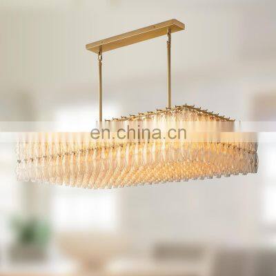 Exquisite Modern Luxury Diamond-Cylindrical Crystal Pendant Chandelier for Living Dining room Kitchen Island Foyer Bedroom