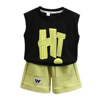Waffle Children's Short Sleeved Set for Casual Summer Wear for Boys and Girls photo-2