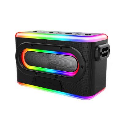 Wholesale OEM professional KTV speaker subwoofer RGB  dancing light portable  wireless 30w karaoke party speaker