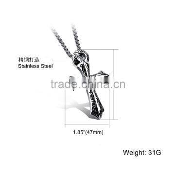 Titanium Sterling Steel Man Necklace Cross Charm Pendants Include 316L Stainless Steel Chains Paypal Accept photo-5