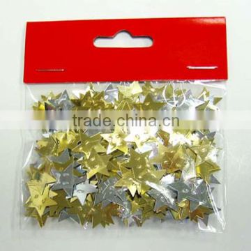 Golden and Silver PVC Foil Christmas Star Table Confetti For Celebrative Christmas/Party