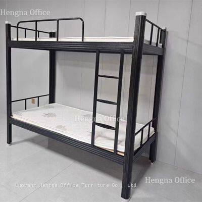 Twin Over Twin Metal Bed | Simple Black And White Style & High Load Capacity | Apartment & Youth Hostel - OEM/ODM Service photo-2