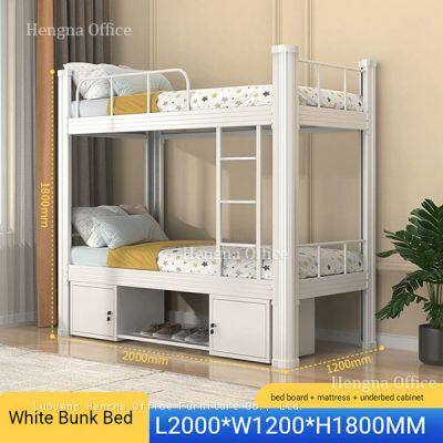 Steel Bunk Bed With Wooden Board HN-BB2016 | Durable Double Deck Bed | Safe & Sturdy for Youth Hostel photo-2