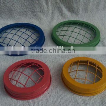 70mm wire mesh metal lid, frog flower metal cap