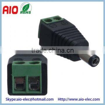 DC Power Plug Field Terminated-2.1mm I.D.-5.5mm O.D. Male Plug with Strain Relief