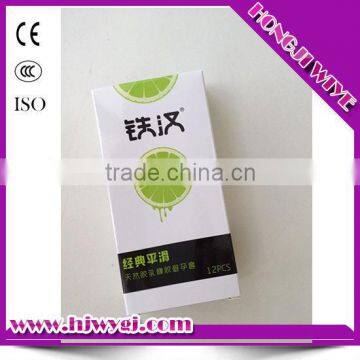 OEM/ODM sexy condom best quality condom for man with fresh orange flavor condom