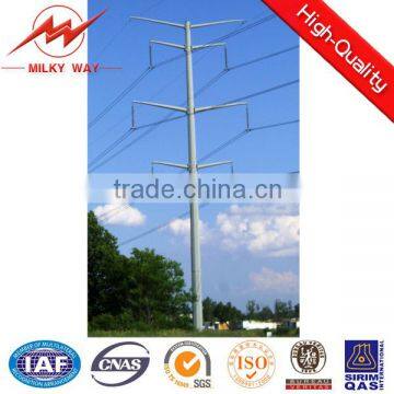 tubular or lattice steel pole for electrical transmission pole