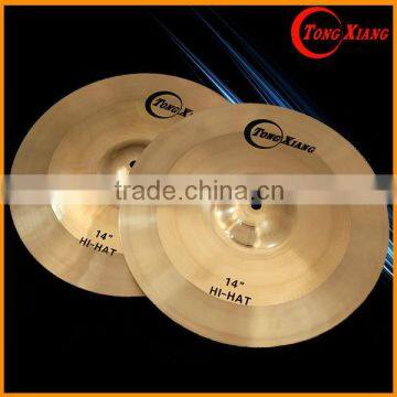 Hot selling 100%Handmade,TY series B20 14" Hi-Hat drum cymbal