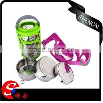 Stainless Steel Colored Tiffin Lunch Box/ 2 Compartment Insulated Box/ Bento Box photo-5