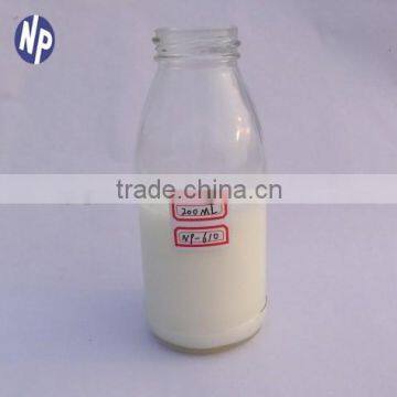 200ml large mouth popular clear glass milk bottle