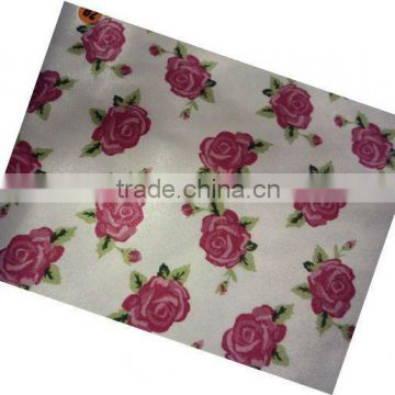 100 polyester twist/printed satin/rose printed satin/use for nighty fabric