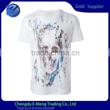 Ink stained printing tshirt custom t shirts with any pattern