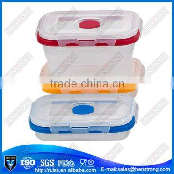 Popular and Good Tightness Transparent Silicone Picnic Lunch Box Storage Box photo-2