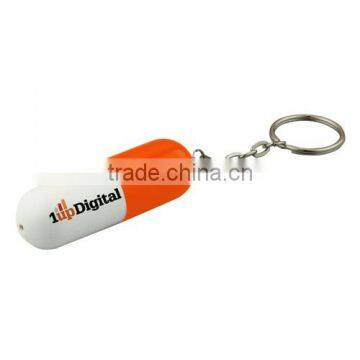 Bulk Cheap Items Plastic Pill USB Sticks 4gb with Key Chain