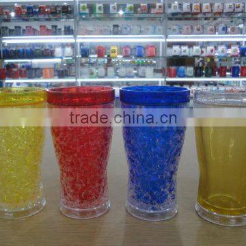 14 oz 400ML Plastic Double Wall Ice Gel Frosty Beer Mug Freezer Food Grade FDA Standard photo-2