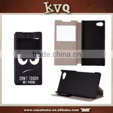 NEW Window View Various Pattern Painted PU Leather Stand Case Cover For Sony