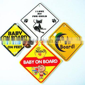 baby in car sign