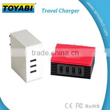 Multi-Ports USB Charger 5V 4.2A for Wall Charger with Foldable Plug for Phones