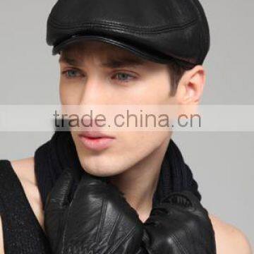 winter earflap leather IVY cap for men china