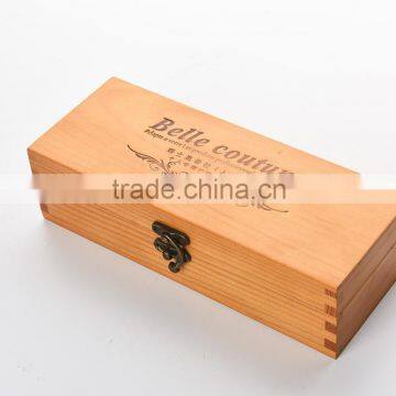 pine paulownia wood wine box for 1 bottles