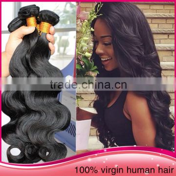 6a Quality Brazilian Virgin Human Hair Extension, Tangel Free Body Wave Remy Human Hair