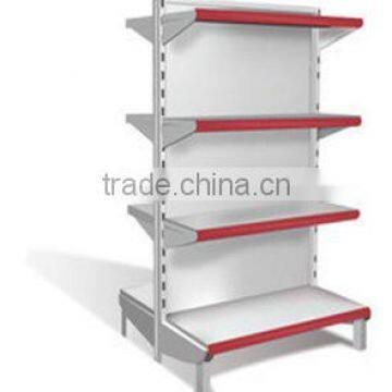 modern fashion high quality gondola supermarket goods display shelf to display items with low price