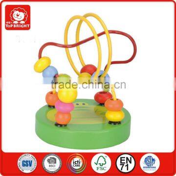 toys for kids green crocodile design learning toys small wood material hand beaded coasters model roller coaster toy