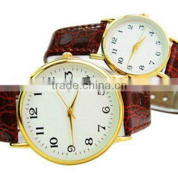 2012 new luxury golden stainless steel couples watches