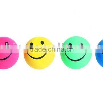 bright color rubber ball,solid bouncy paint balls,smile toy ball