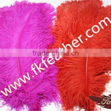 Dyed Ostrich Feather Large Red Craft Ostrich Feather Cheap Wedding Decorations