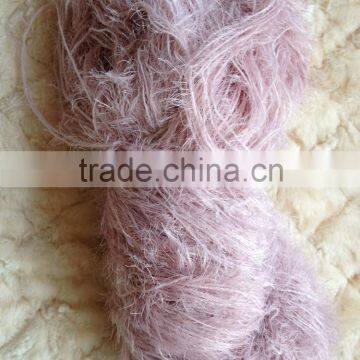 Doped dyed 100%polyester feather yarn for gloves
