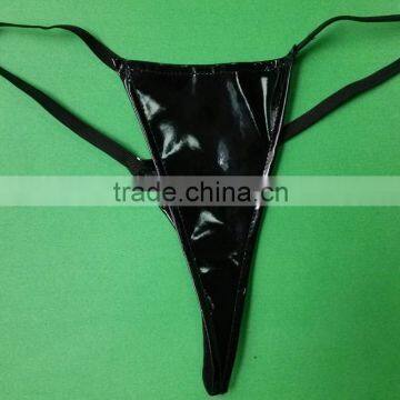 Women Faux Leather Garter Lingerie Wet Look Garter Clips for Stockings Sexy Gothic Style Belts Suspender With G-string photo-3