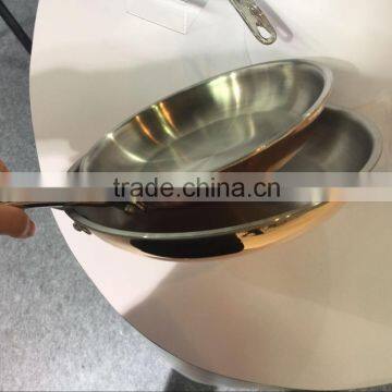 Premium Design Triple (stainless Steel +aluminum+copper )Nonstick Fry Pan Saucepan Kitchen Cookware Set photo-3